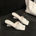 European-Style Fashionable Design Square-Toe Slip-On Sandals, New Casual Daily Wear, Commuter Style, Elegant High-Heeled Sandals - Image 6