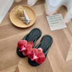 Summer Dopamine Fairy Style Beach Shoes Internet Celebrity Same Style Butterfly Orchid Flip-Flops Vacation Flip-Flops - Image 10