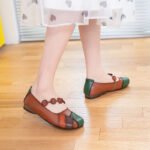 Top layer cowhide women's shoes Spring and Autumn 2026 flat mother's shoes non-slip plus size genuine leather soft bottom tendon sole shoes - Image 5