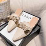 Baotou Half Slippers Women's Summer Outerwear New Style Pointed Toe Thick Heel Soft Sole Lazy Mule Shoes Large Size Women's Shoes 41-43 - Image 3
