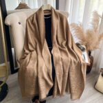 New Double-Sided Commuter Warm Fashion Elegant Simple Atmospheric Faux Cashmere Scarf Shawl Cape for Women with a Big Brand Style - Image 4