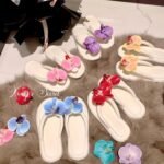 New Trendy Butterfly Orchid Flip-Flops for Women, Beach Non-Slip Sandals with Thick Soles for Summer Outdoor Wear, Eva - Image 5