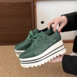 2026 Spring New Style Platform Thick-Soled Lace-Up Snake-Print Loafers for Women, Casual Wedge Platform Square-Toe Low-Top Shoes - Image 7