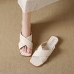 Women's outdoor sandals 2026 new model with cross-woven straps, back strap, open-toe design, soft sole, non-slip, versatile casual shoes - Image 6