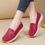 Spring New Thick-Soled Women's Shoes, Flats Shoes, Women's Casual Shoes, Large Size Bean Shoes, Platform Mom Shoes - Image 7