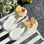 New Trendy Butterfly Orchid Flip-Flops for Women, Beach Non-Slip Sandals with Thick Soles for Summer Outdoor Wear, Eva - Image 3