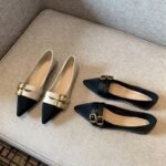 Chanel-Style Pointed-Toe Flat Shoes for Women, 2026 Spring New Color-Blocking Versatile Loafers, Shallow Soft-Soled Ballet Flats - Image 4
