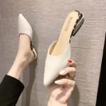 New 2026 Model Half-Summer Pointed-Toe Essential Slip-On Fashion Soft-Soled Slippers for Ladies, Suitable for Outdoor Wear and Commuting, in Yellow - Image 3