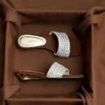 Square-toed rhinestone sandals for women, new summer fashion, cross-strap low-heel non-slip trendy sandals wholesale - Image 8